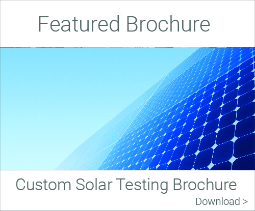 Featured Brochure: Custom Solar Testing Brochure 